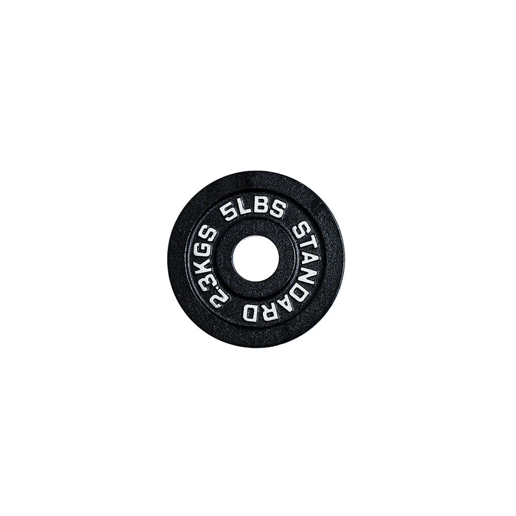 300 lb Cast Iron Olympic Plate + Bar Set - Image 6
