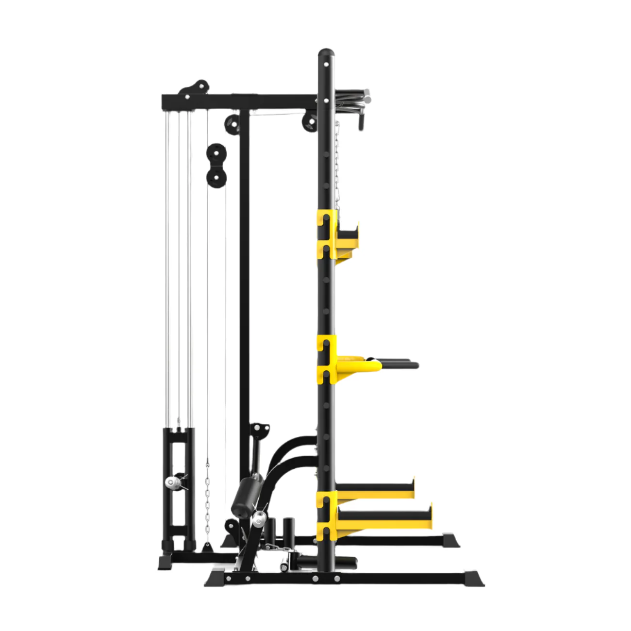 AL-6008 Squat Machine with Lat Pulldown & Low Row - Image 5
