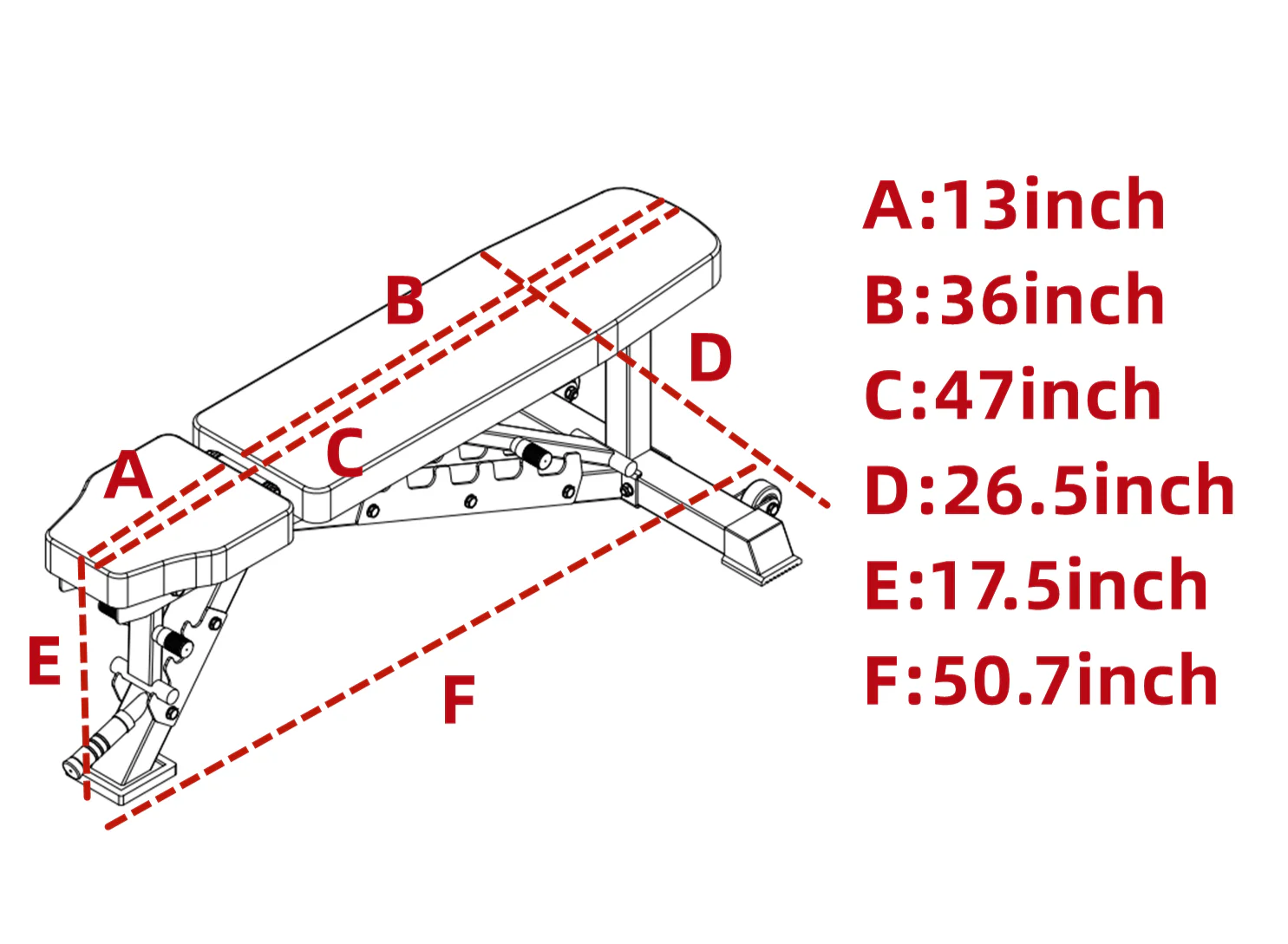 Vertex VX100 Adjustable Bench - Image 3